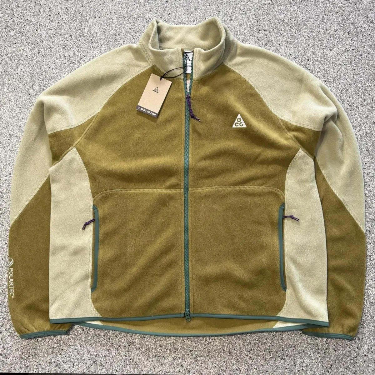 Nike Acg Jacket Mens XL Wolf Tree Full-zip IF0964-368 Olive Flak