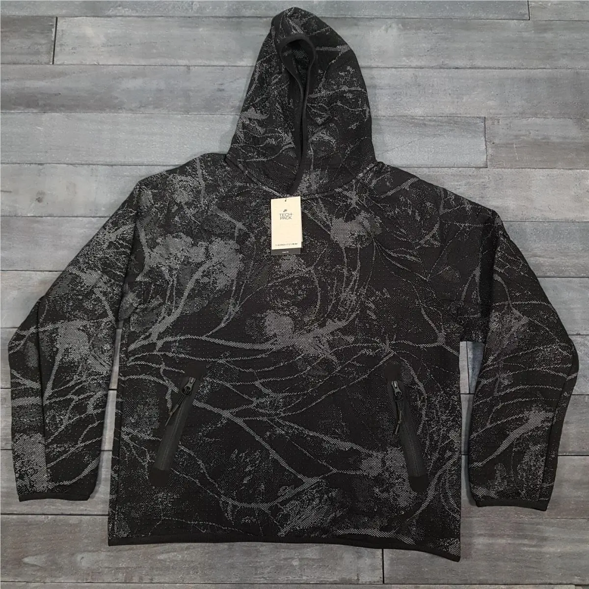 Nike Sportswear Therma-fit Adv Tech Pack Hoodie Mens Size Medium Floral Black