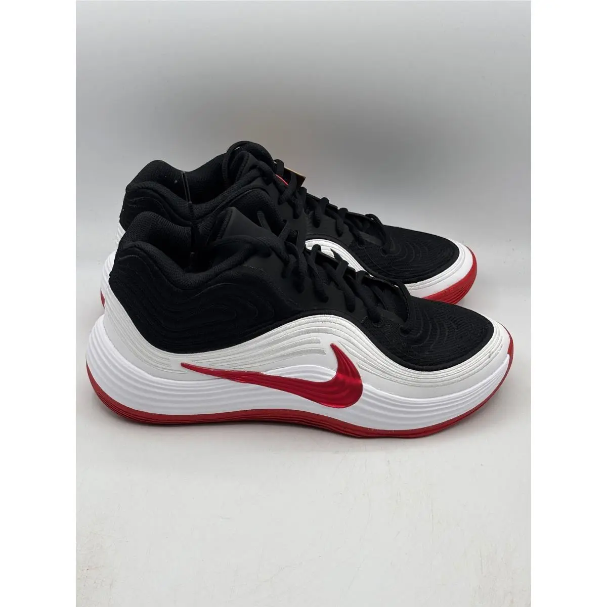 Nike Precision 8 Mid Shoes Men Size 9.5 Black University Red IH1105-003