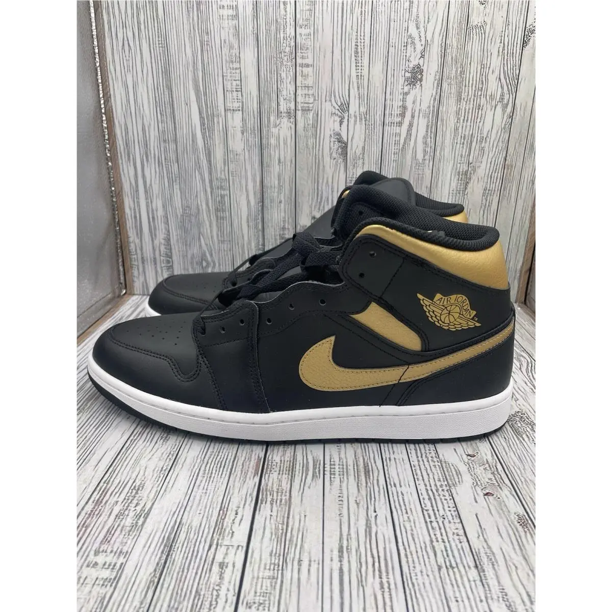 Nike shoes - Air Jordan 1 Mid - Air Mid - DQ8426-071 - Black-Metallic Gold (UPC: 0197597111971) 0