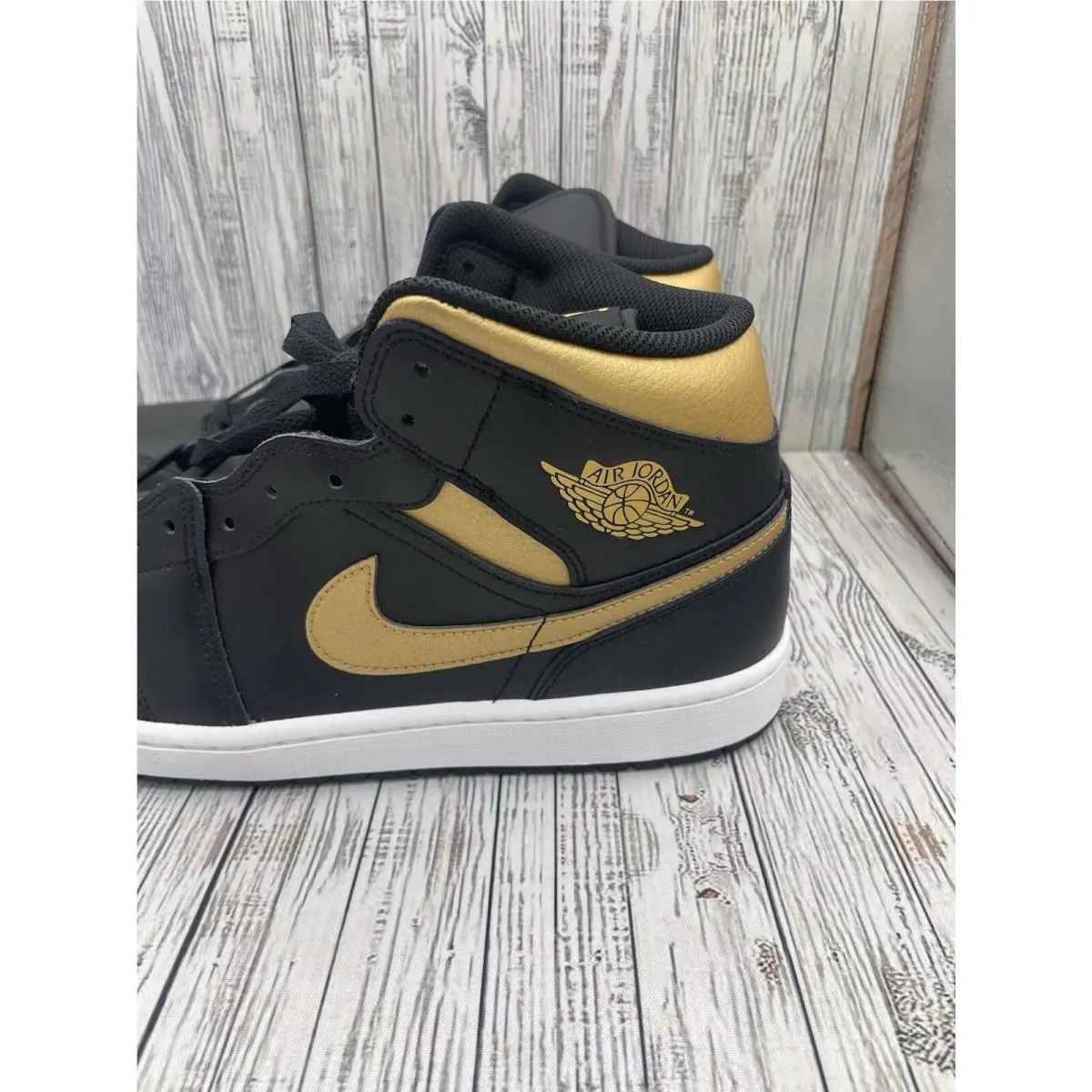 Nike shoes - Air Jordan 1 Mid - Air Mid - DQ8426-071 - Black-Metallic Gold (UPC: 0197597111971) 1