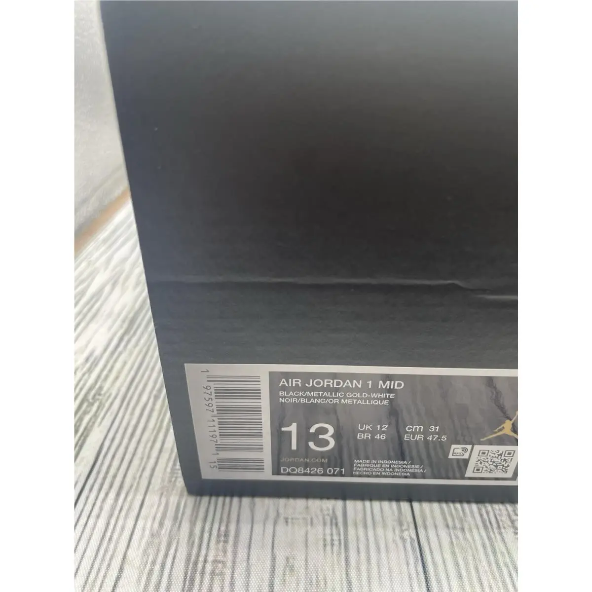 Nike shoes - Air Jordan 1 Mid - Air Mid - DQ8426-071 - Black-Metallic Gold (UPC: 0197597111971) 6