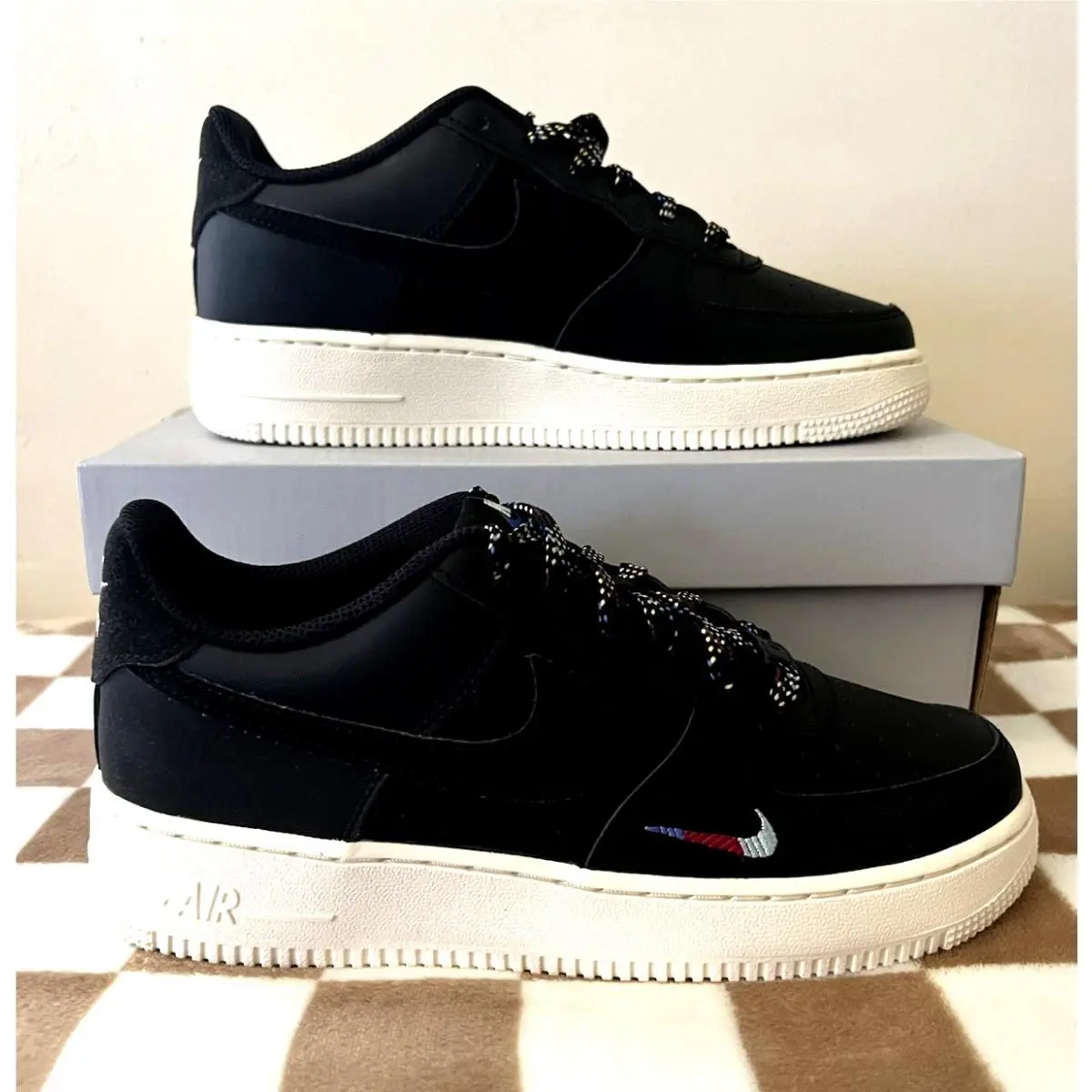 Nike Air Force 1 LV8 1 GS Sneakers Black HQ1907 001 Youth 6/Women’s 7.5