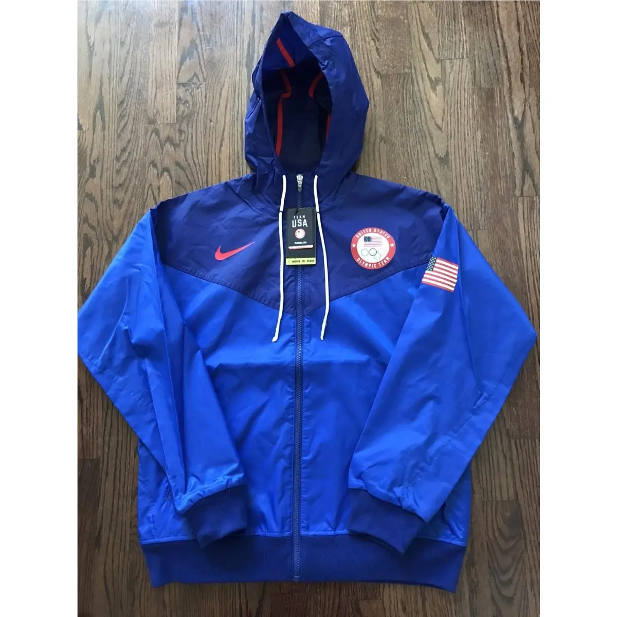 Nike Mens 2020 Olympic Team Usa Windrunner Hooded Jacket CK5813-455 Sz M