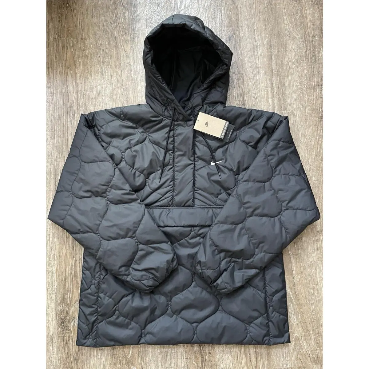 Nike Sportswear Essentials Quilted Anorak Jacket Women’s Sz XS Black FZ7364-010