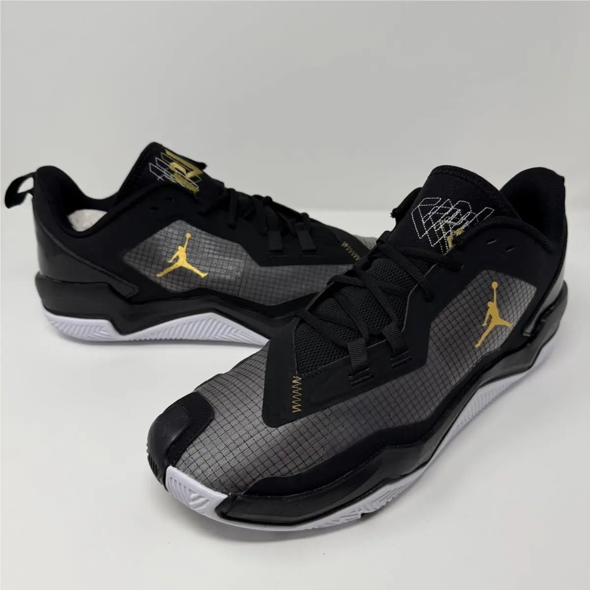 Nike Jordan One Take 4 Shoes Size 14 Basketball Black Gold DO7193-007 Mens