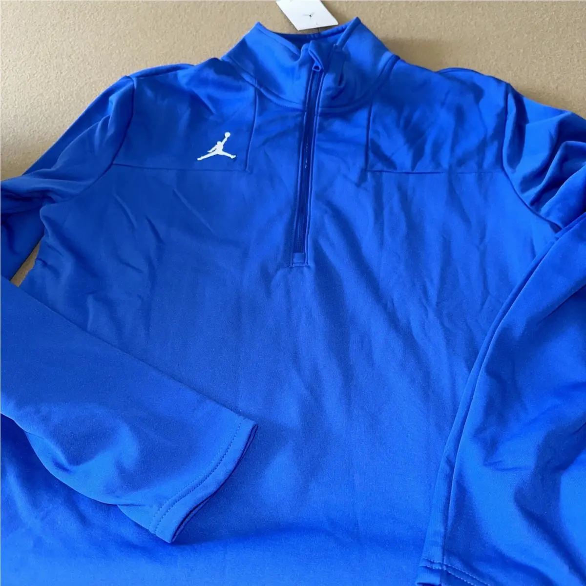 Nike Jordan Sri Fit Team Coaches Half Zip Football L/s Men`s Medium Blue CV8311