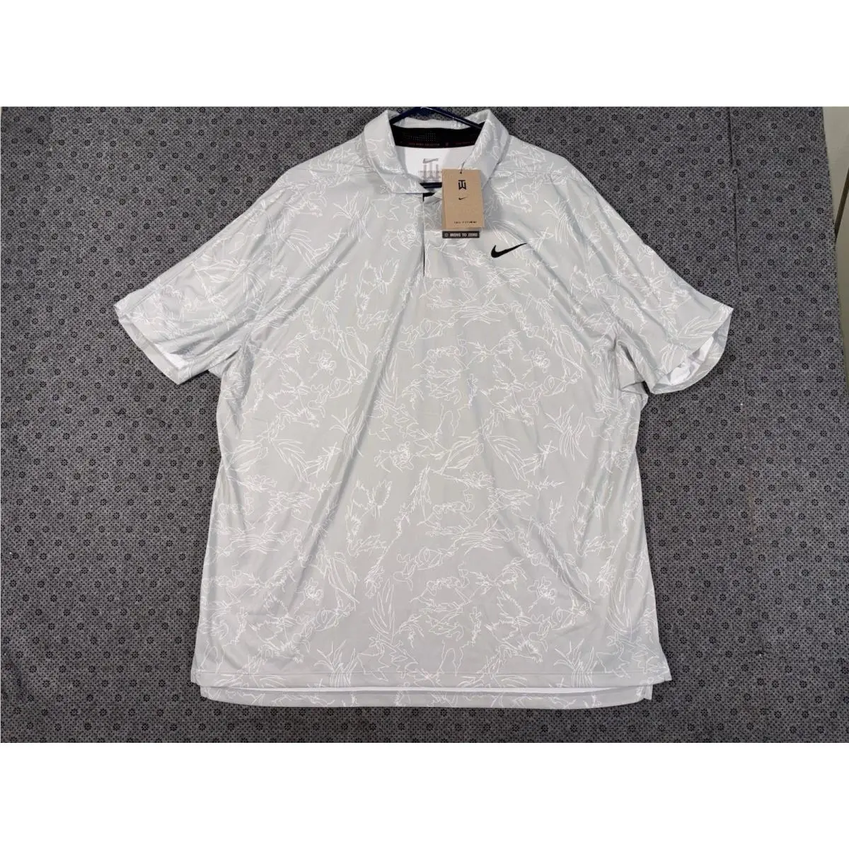 Nike Golf Tiger Woods Collection Adv Polo DX6092 077 Photon Dust White Men’s XL