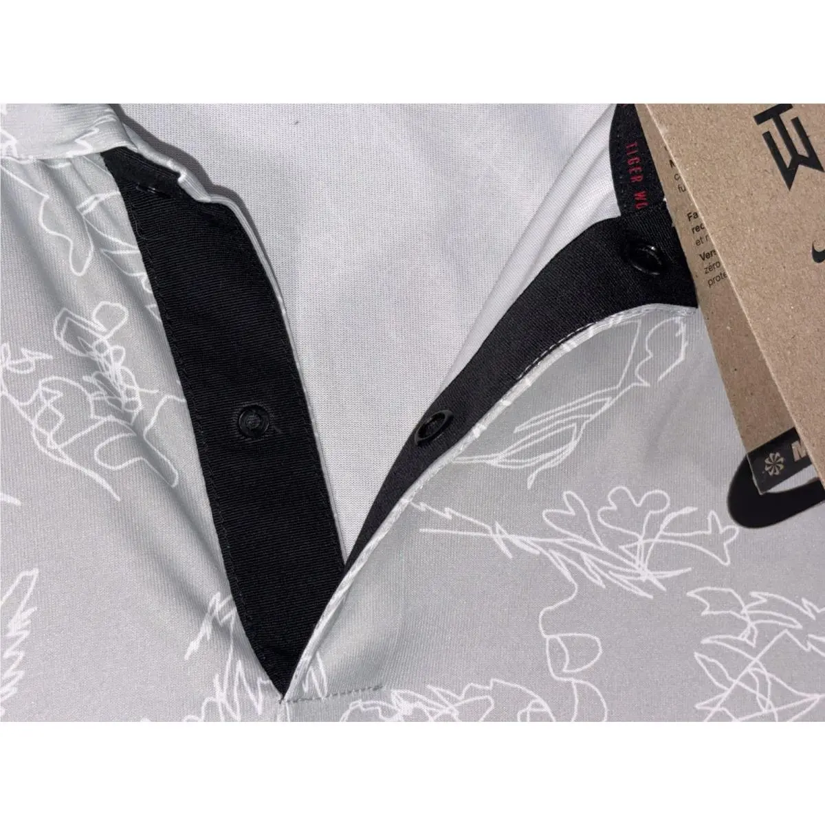 Nike clothing - TW Collection Stripped Polo - Collection Stripped Polo - Grey Photon Dust White 11