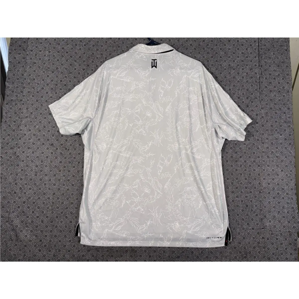 Nike clothing - TW Collection Stripped Polo - Collection Stripped Polo - Grey Photon Dust White 3