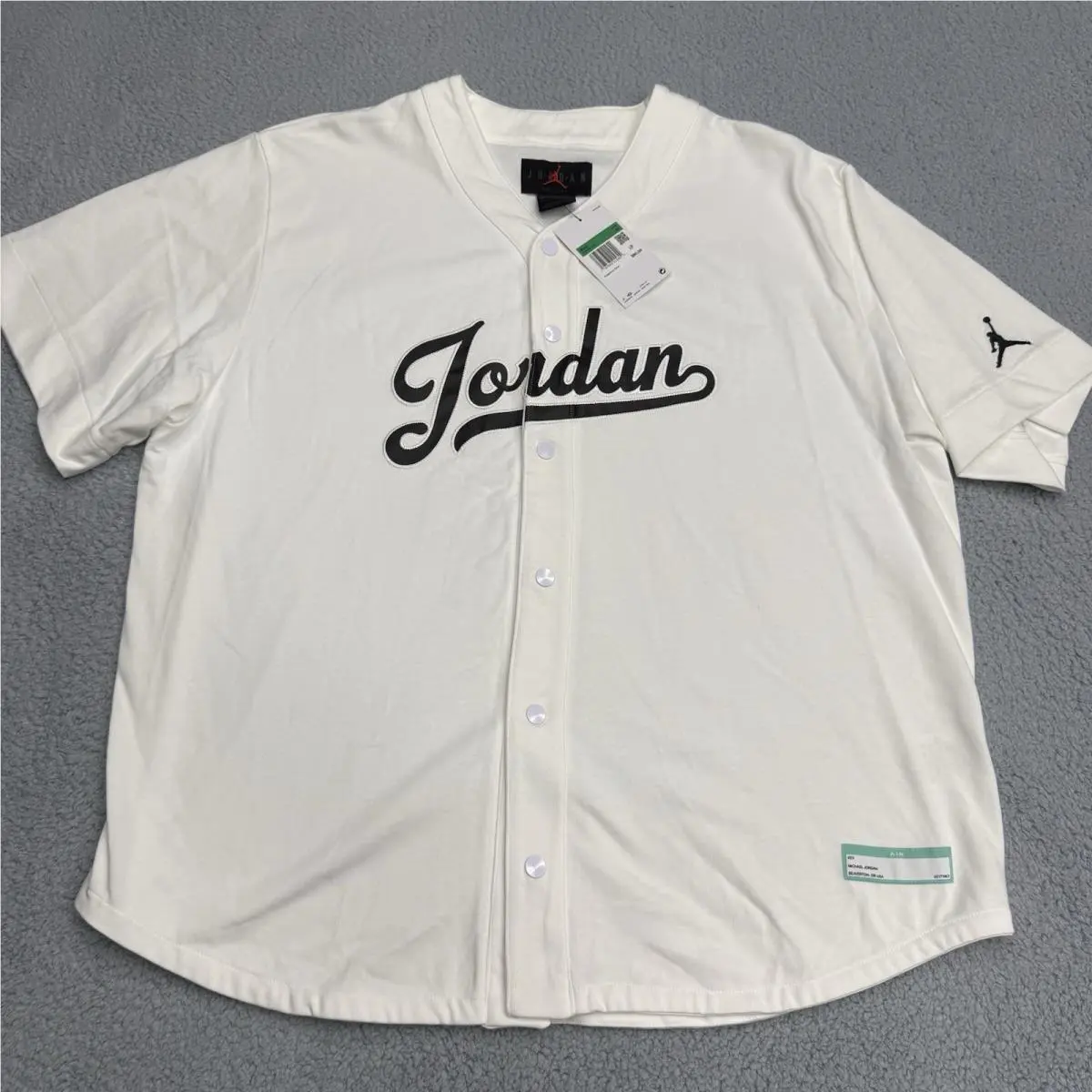 Jordan Baseball Jersey Mens XL White Flight Mvp Nike Jumpan Air FN4663-100