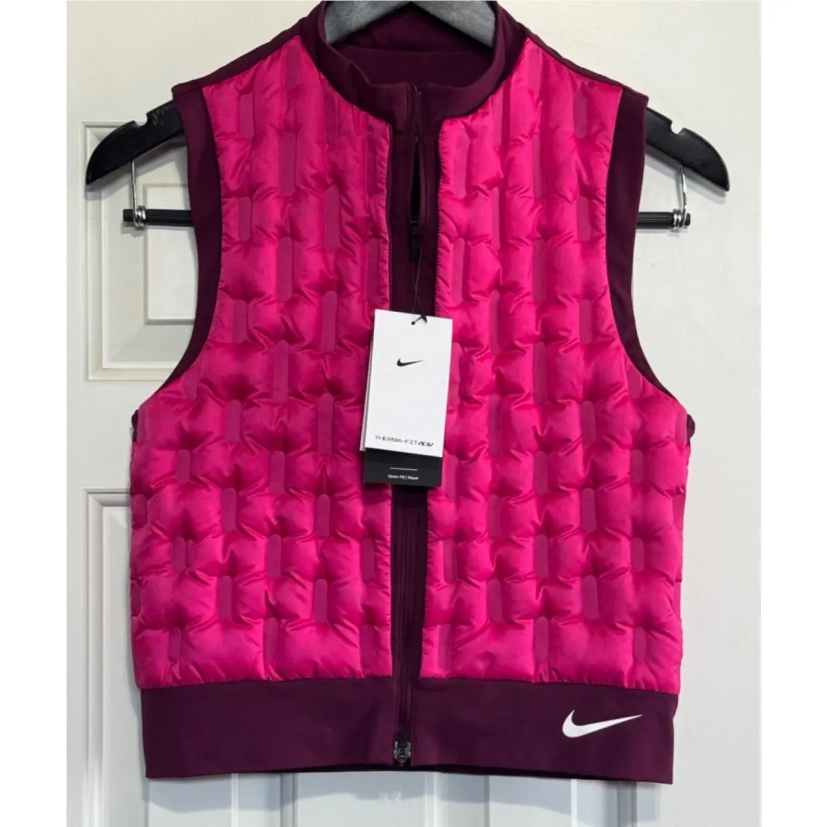 Womens X-small Nike Aeroloft Therma-fit Adv Running Down-fill Golf Vest Pink