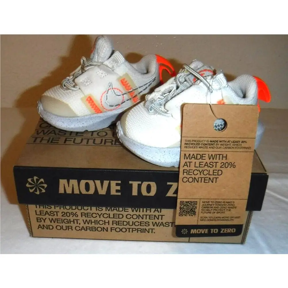 Crater Impact Size 2c Summit White / Grey Fog Infant Shoes by Nike