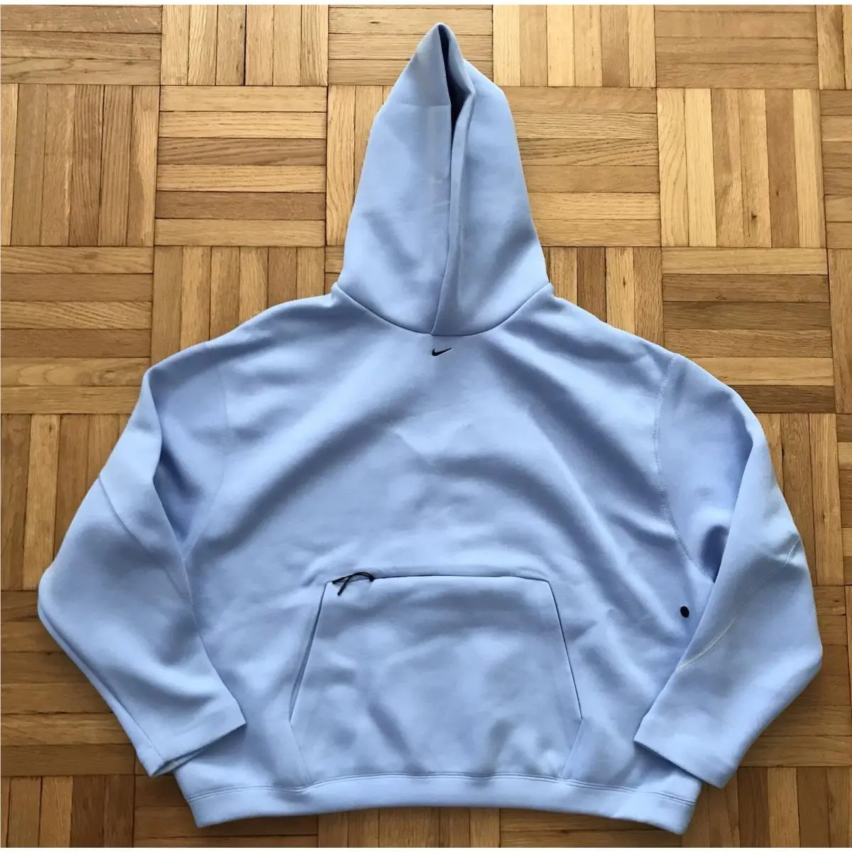 Size XL Mens Nike Tech Fleece Oversized Pullover Hoodie Baby Blue HV6535-468