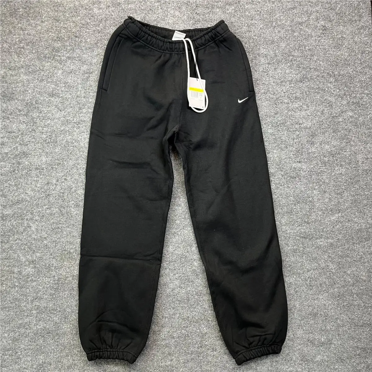 Nike Solo Swoosh Fleece Pants Women`s Small Black Casual Lounge - 30X27