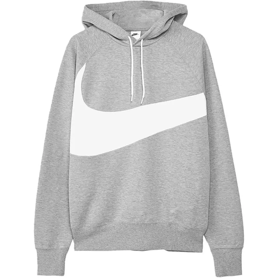 Nike Sportswear Swoosh Tech Fleece Hoodie Mens Small Gray White DD8222
