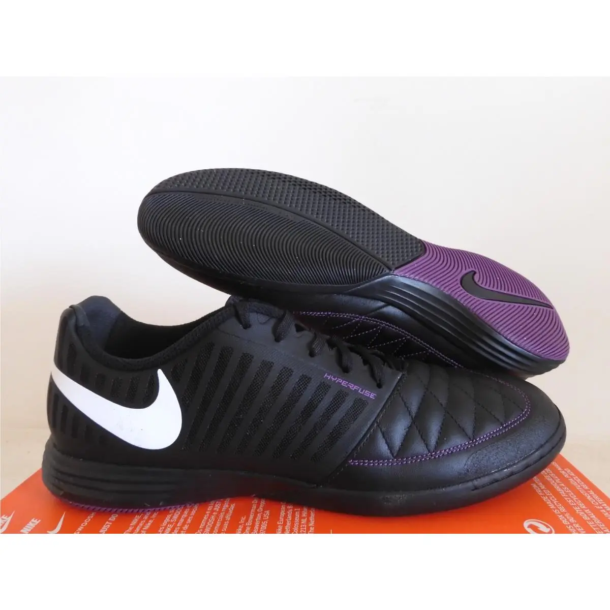 Nike Lunargato II 2 Gato Soccer Cleats Black-white-viotech Sz 12 580456-007