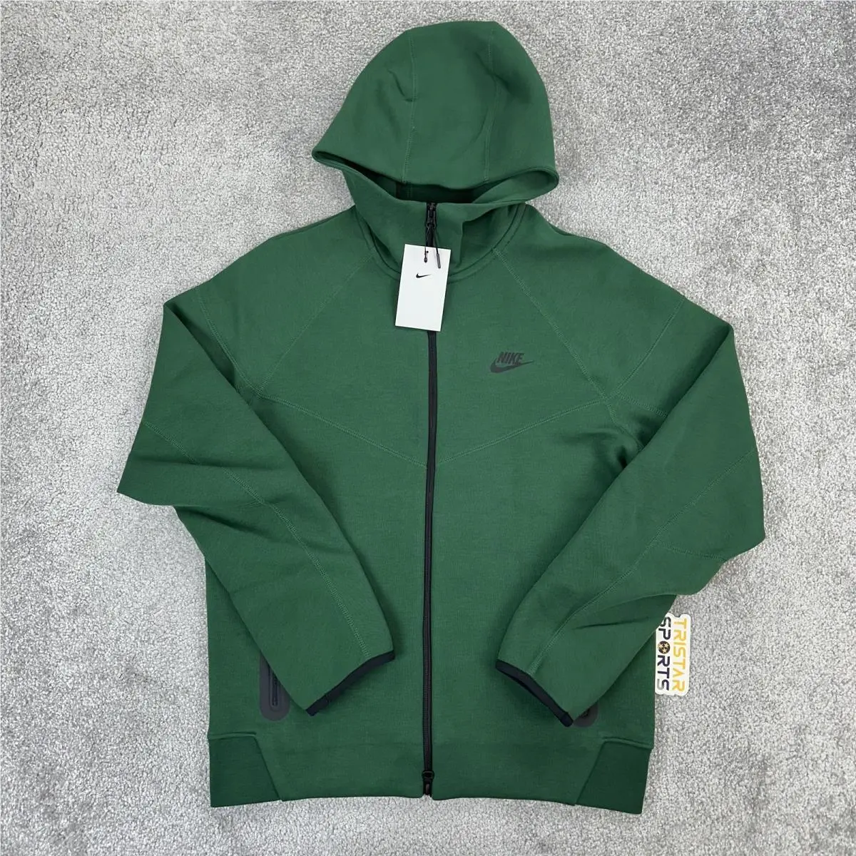 Nike Tech Fleece Hoodie Mens Medium Green Training Full Zip Sweatshirt Jacket
