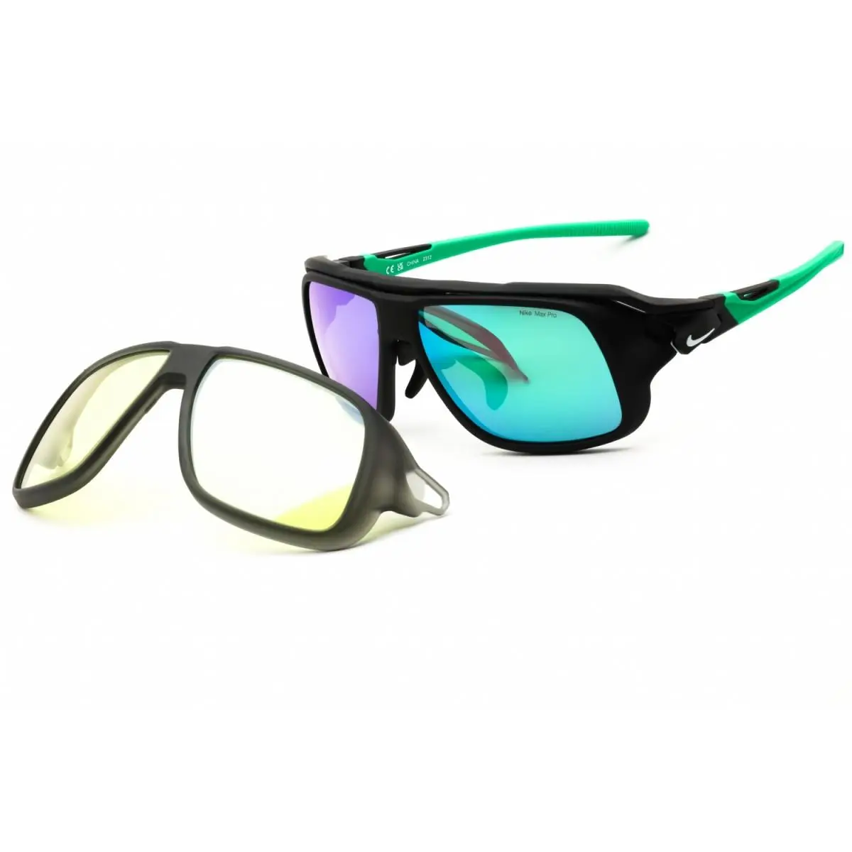 Nike Flyfree Soar EV24001 011 Matte Black/green Mirror/low Lite - Frame: Matte Black, Lens: Green Mirror/Low Lite, code: 011
