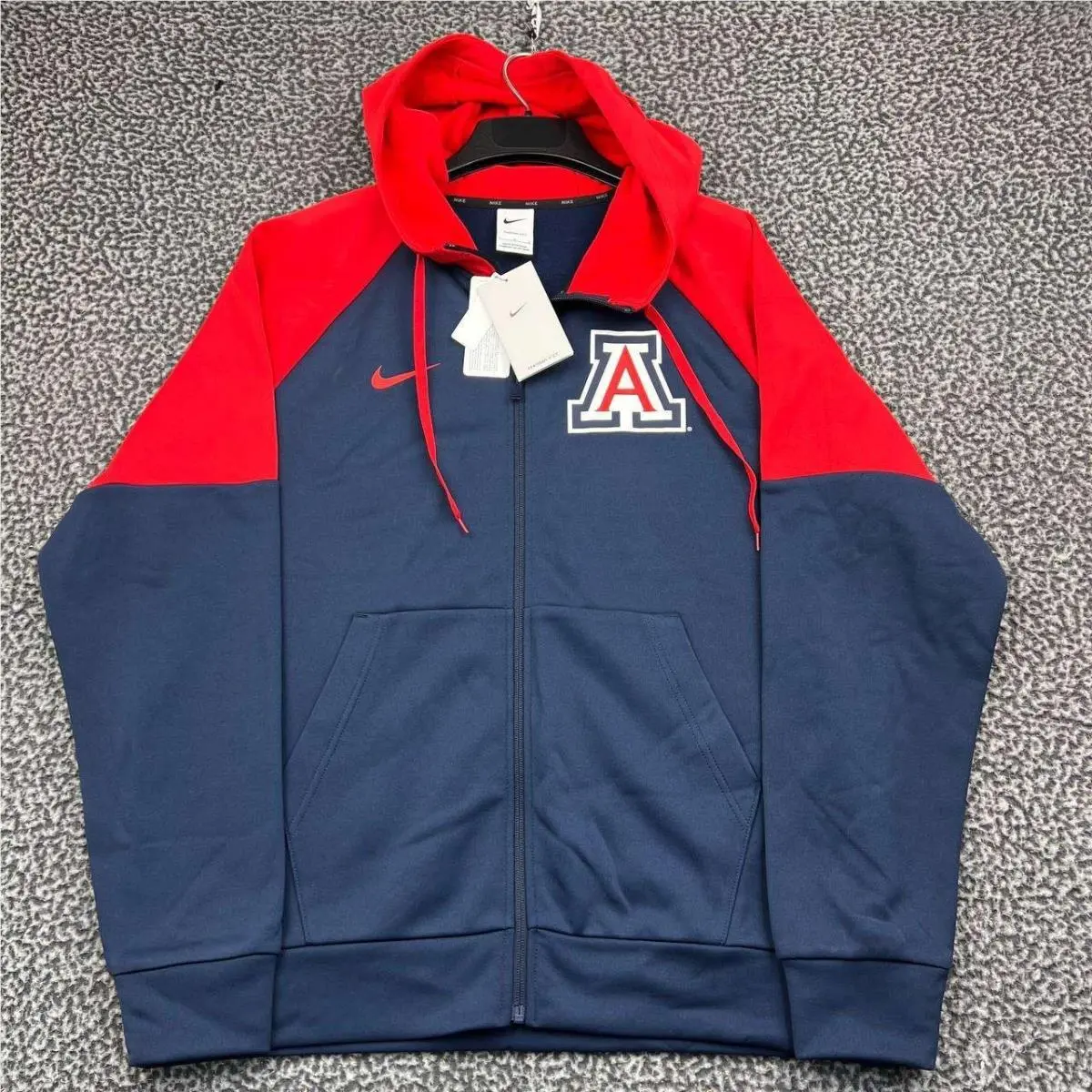 Nike Arizona Wildcats Therma-fit Hoodie Men Large Navy Red Full Zip L
