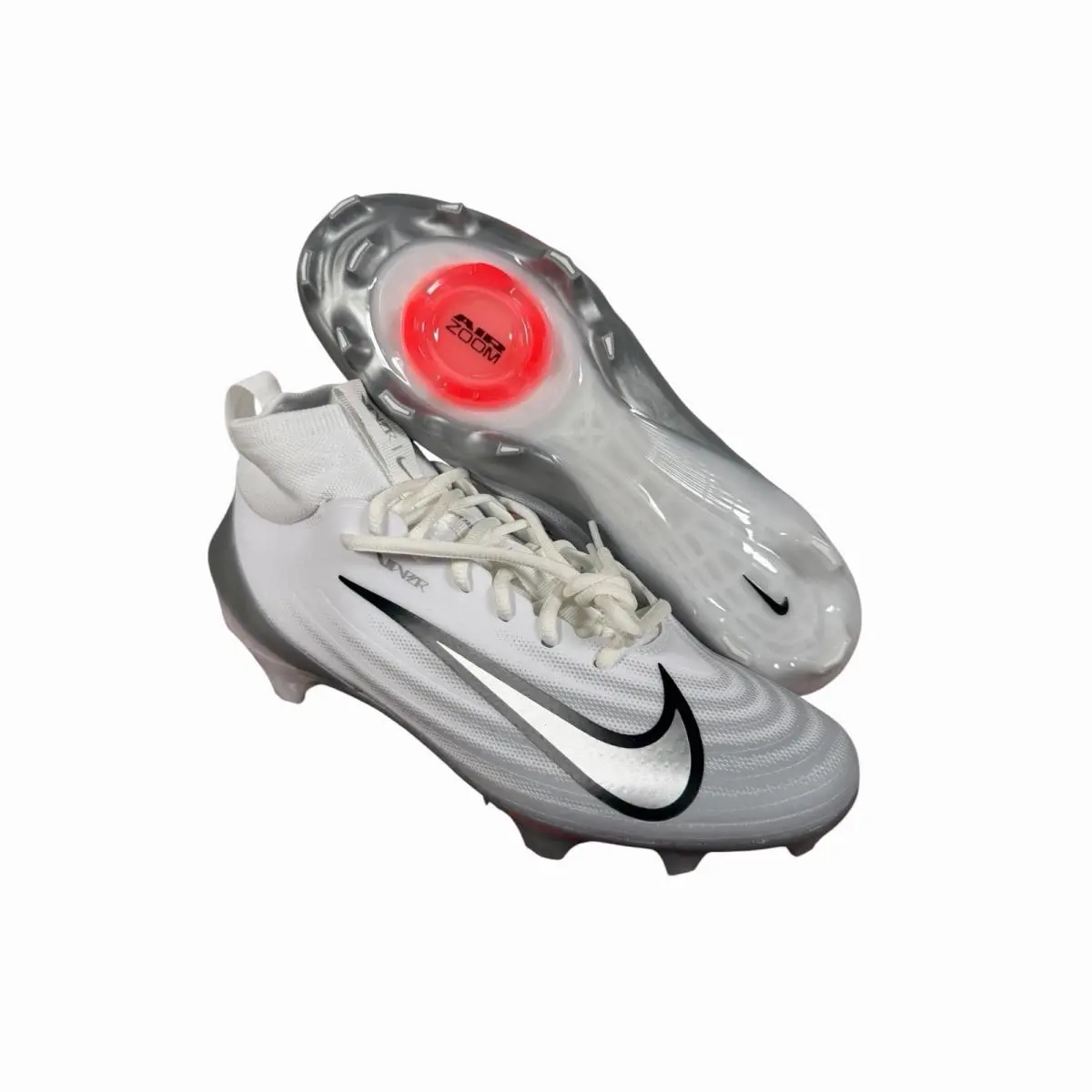 Nike Air Zoom Vapor 1 Football Cleats White Grey Men’s Size 10 FB3298-100