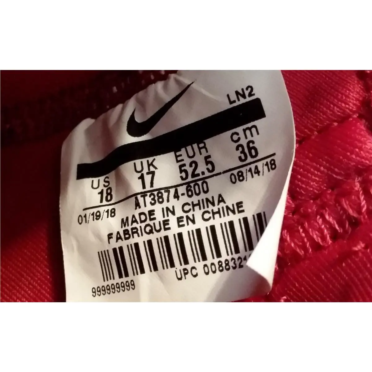 Nike shoes - Nike Kobe A.D. TB Promo - AT3874 600 - Gym Red / Metallic Silver - White (UPC: 883212911384) 10