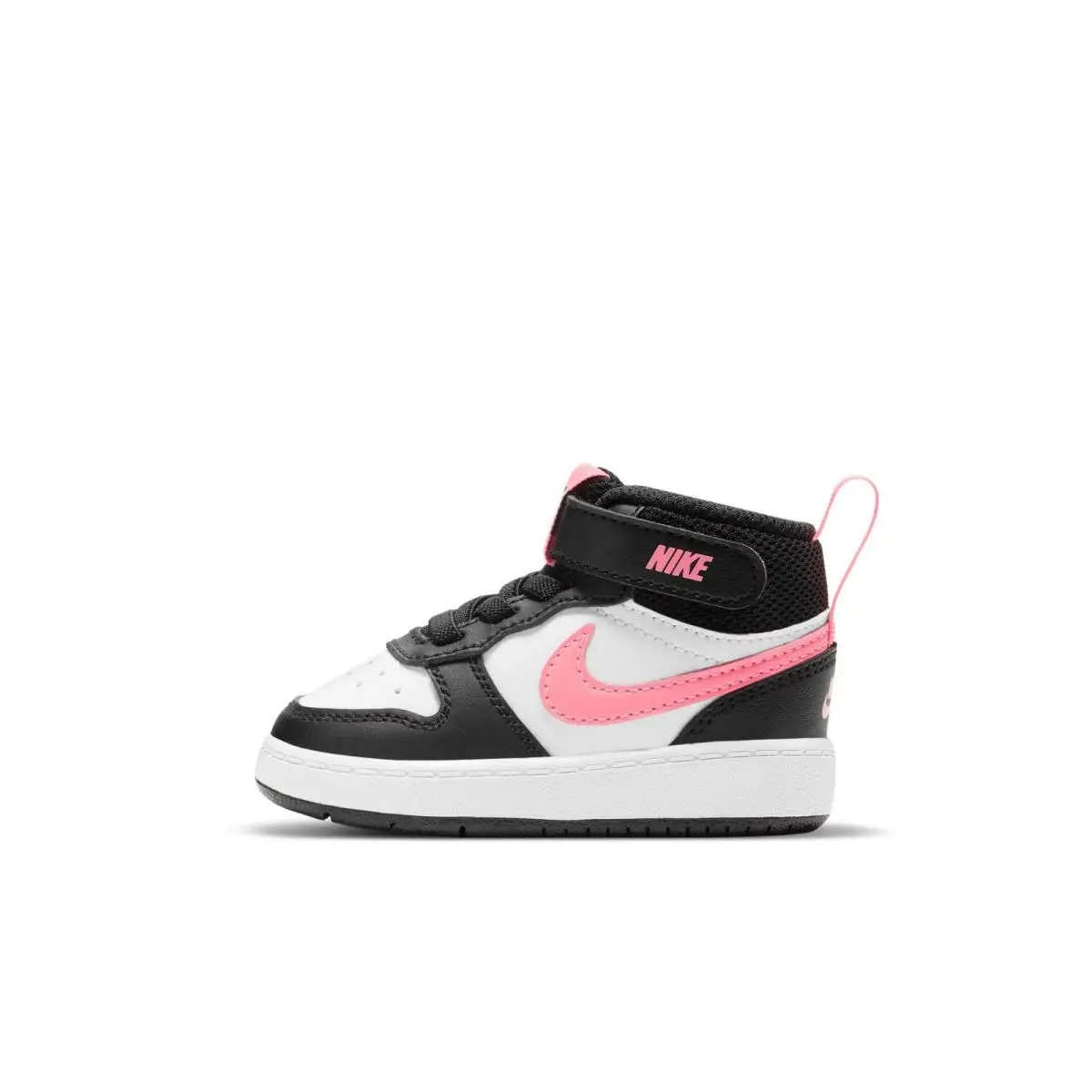Nike Baby/toddler Court Borough Mid 2 Shoes Black/sunset Pulse-white 9C