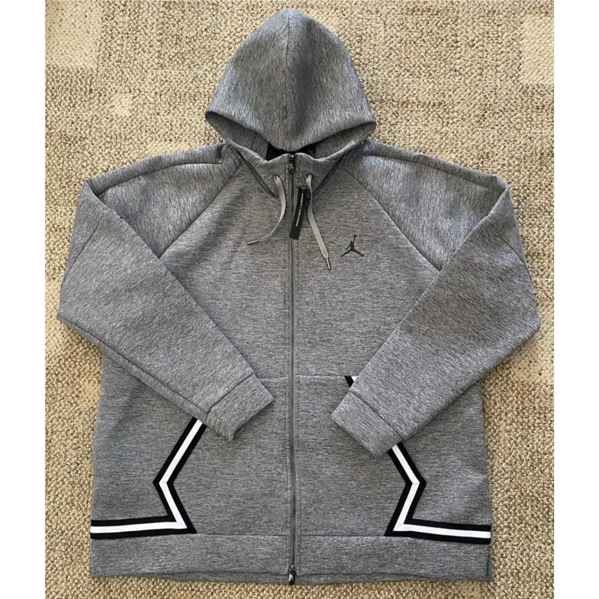 Nike Air Jordan Hoodie Jacket 23 Engineered Tech Full Zip 939940 Gray Size 2XL