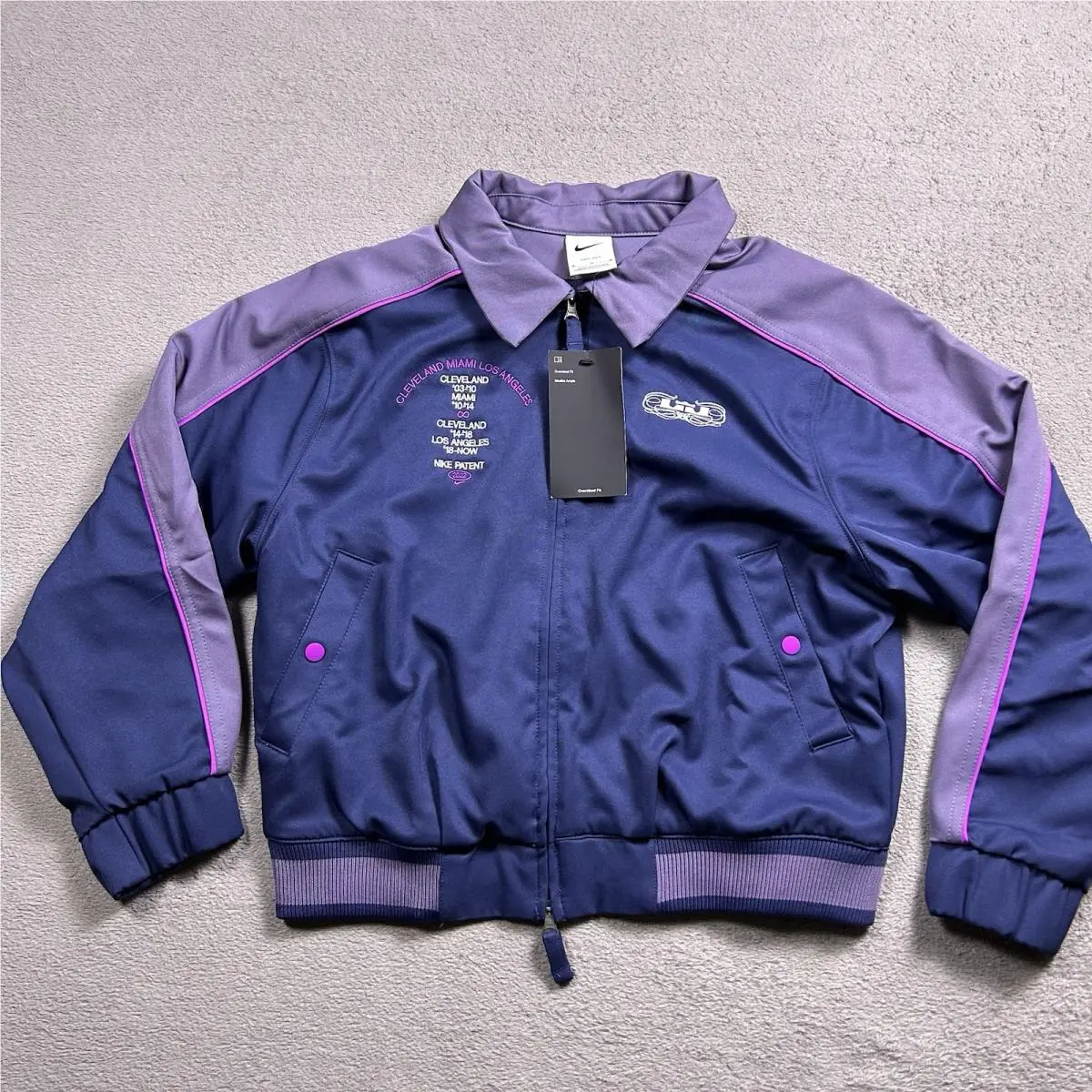 Nike Lebron James Tribute Track Jacket Youth Medium Purple DV3112-410