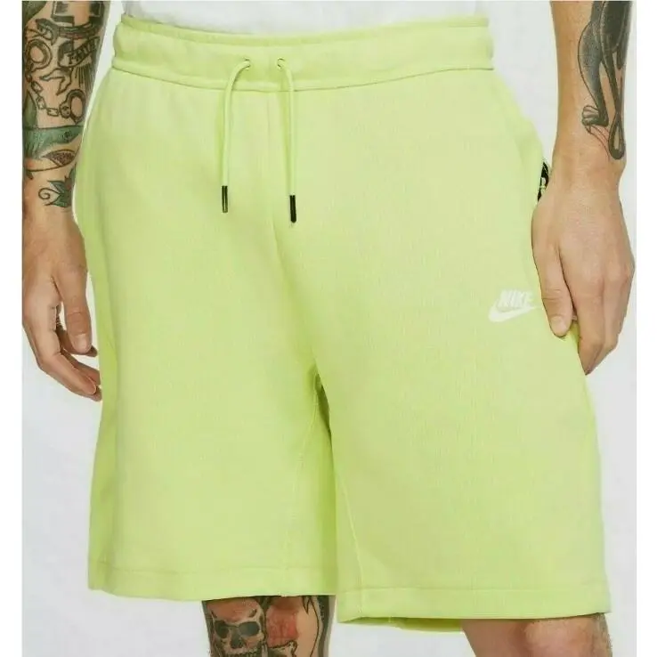 Nike Sportswear Tech Fleece Shorts Limelight Mens Size Xxl 928513 367 2XL