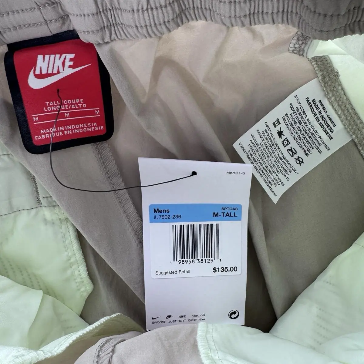 Nike clothing - Nike Tech - Tech - Cream/Volt (UPC: 0198958381293) 5