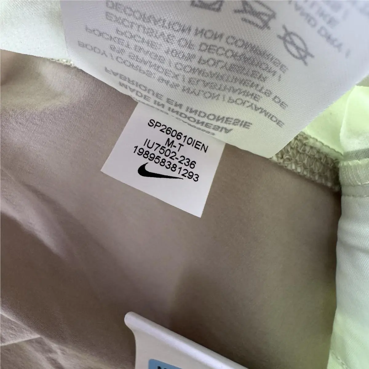 Nike clothing - Nike Tech - Tech - Cream/Volt (UPC: 0198958381293) 6