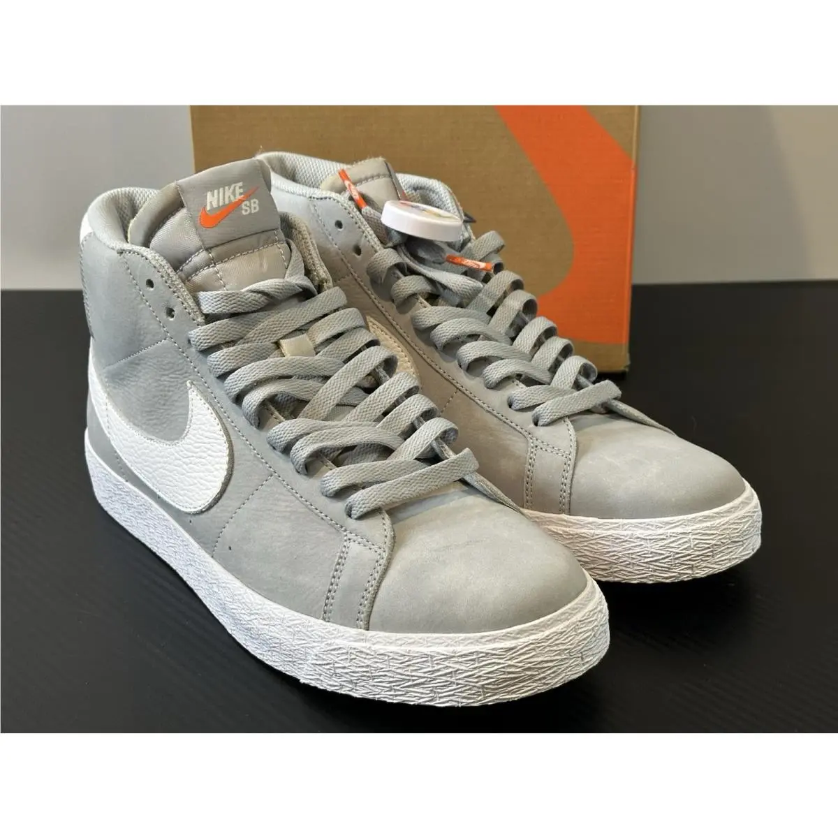 Nike shoes - Nike SB Zoom Blazer Mid ISO - DV5467-001 - Wolf Grey / White - Wolf Grey (UPC: 196154141048) 7