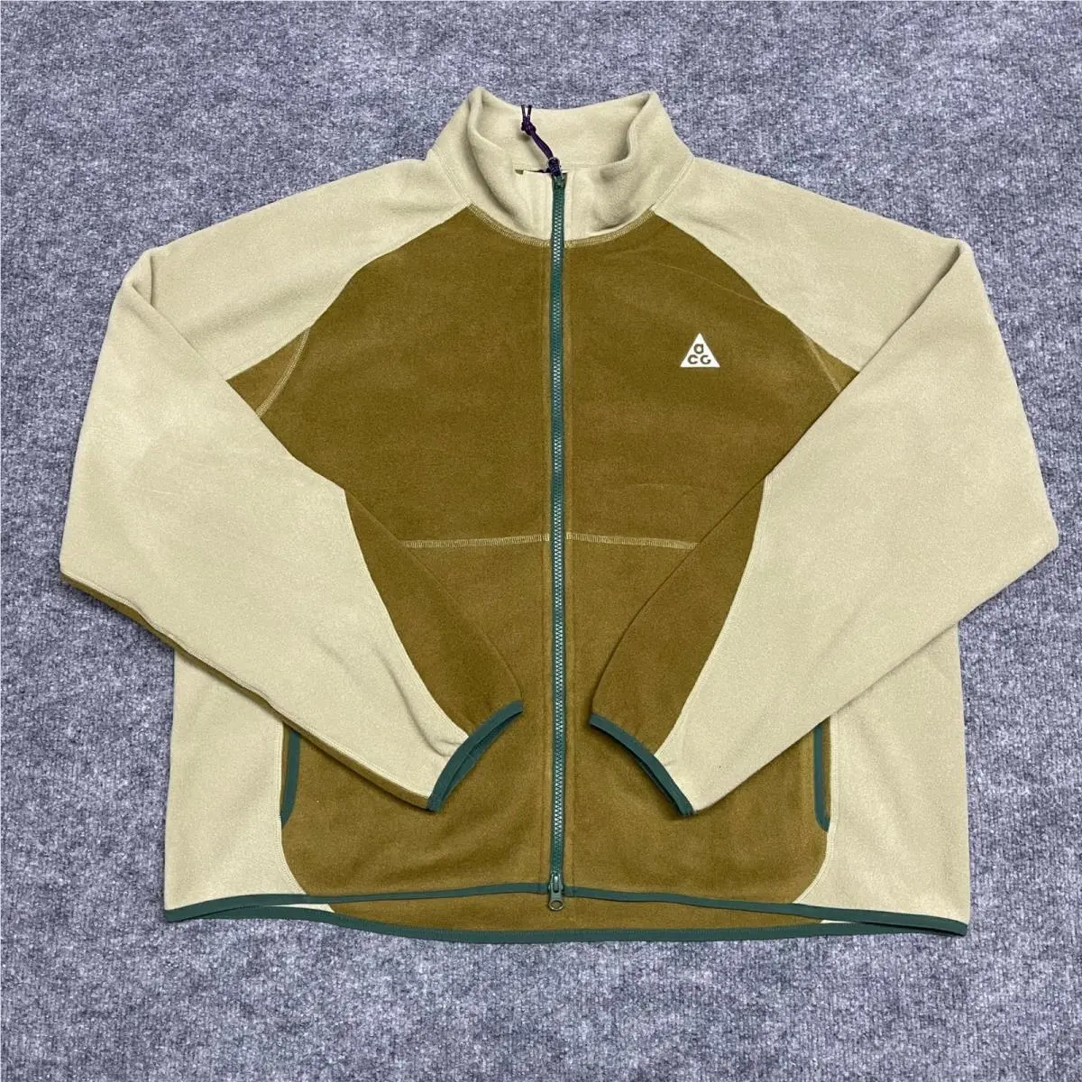 Nike Acg Fleece Jacket Mens XL Green Wolf Tree Polartec Thermal Hiking Outdoor