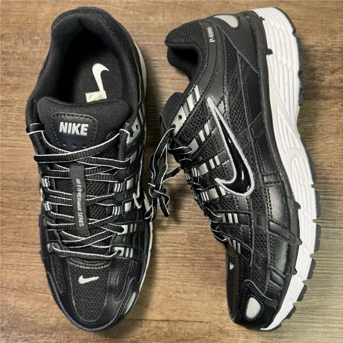 P-6000 ‘black/white’ Men’s Size 7 Sneakers CD6404-026 No Lid by Nike