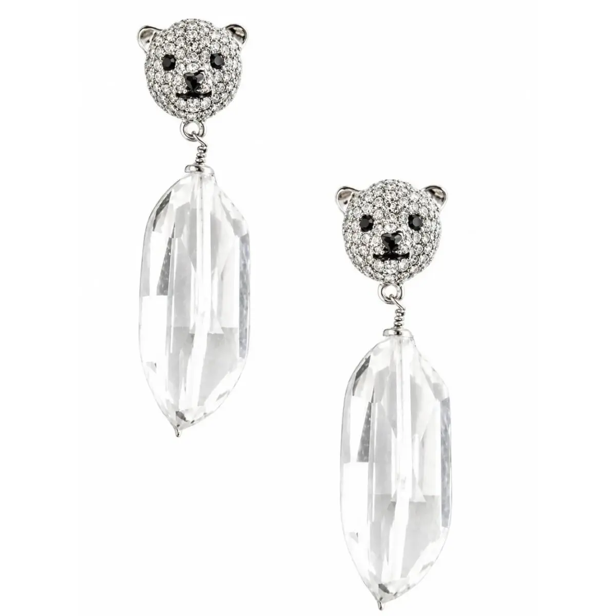 Kate Spade Arctic Polar Friends Polar Bear Glass Stone Drop Earrings