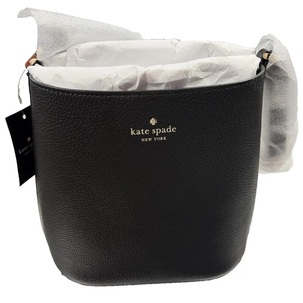 Kate Spade Julia Bucket Bag Adjustable Crossbody Strap Black Leather