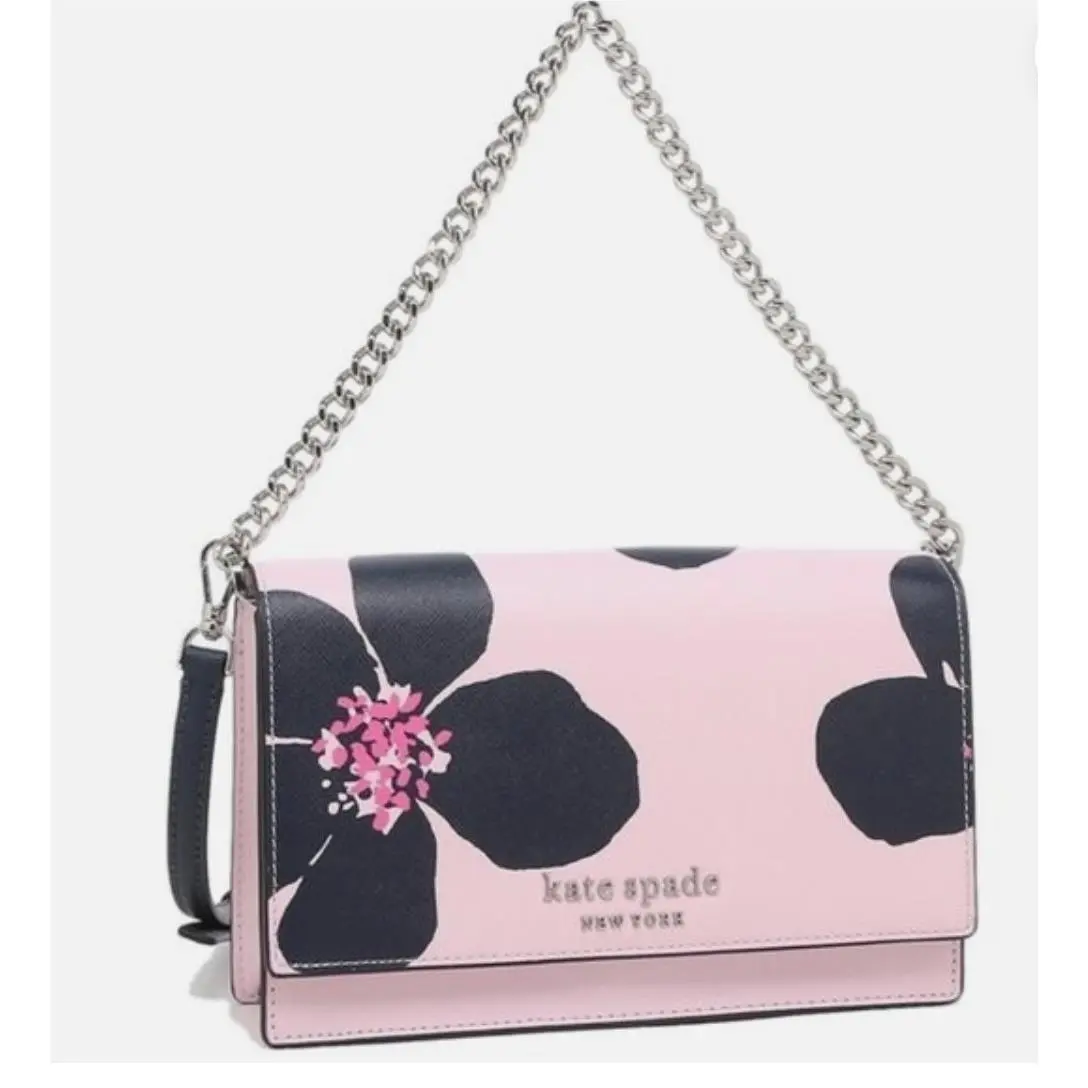 Kate Spade New York Cameron Grand Flora Pink Blue Crossbody Bag