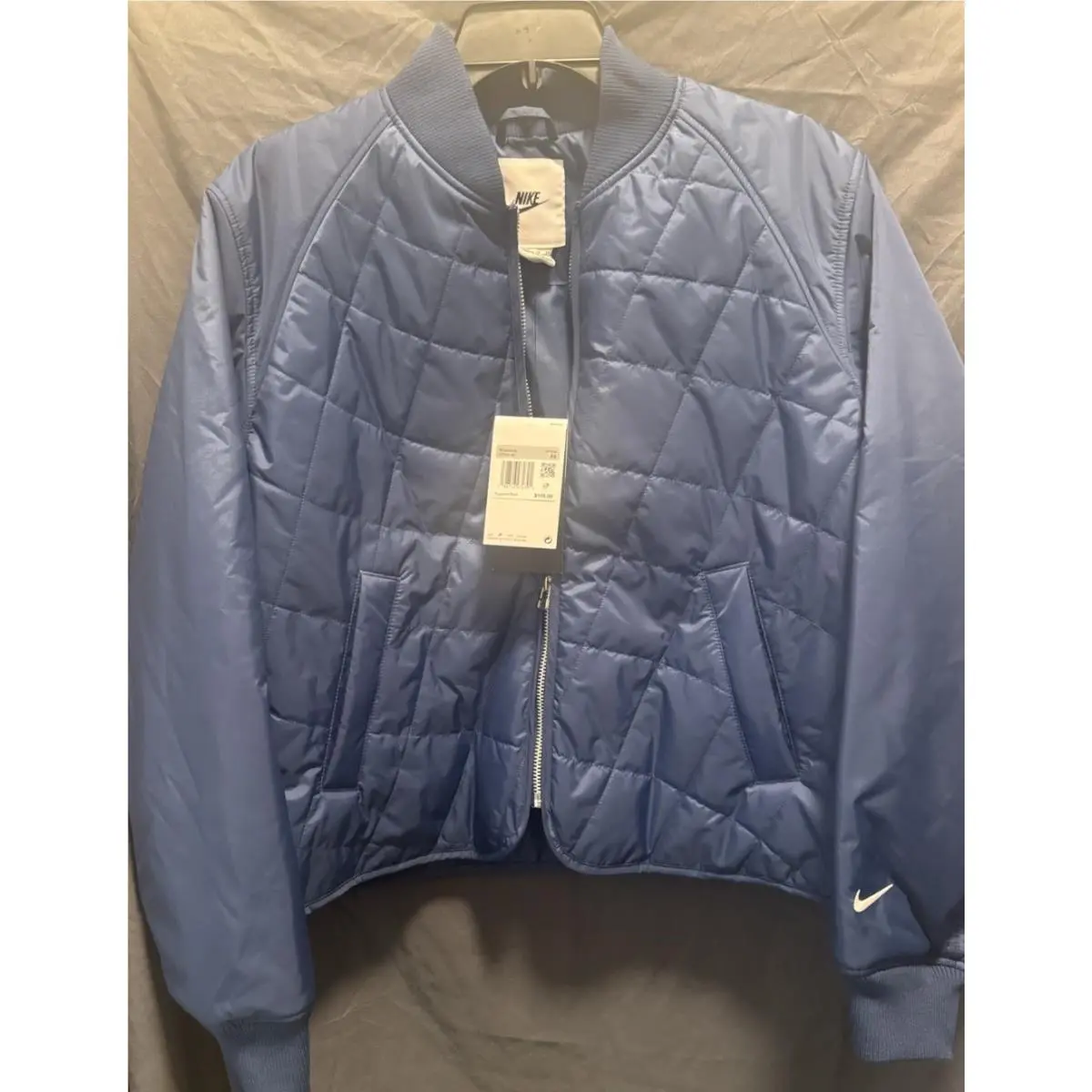 Nike Sportswear Women`s Loose Quilted Jacket IF0342-461 Size XS