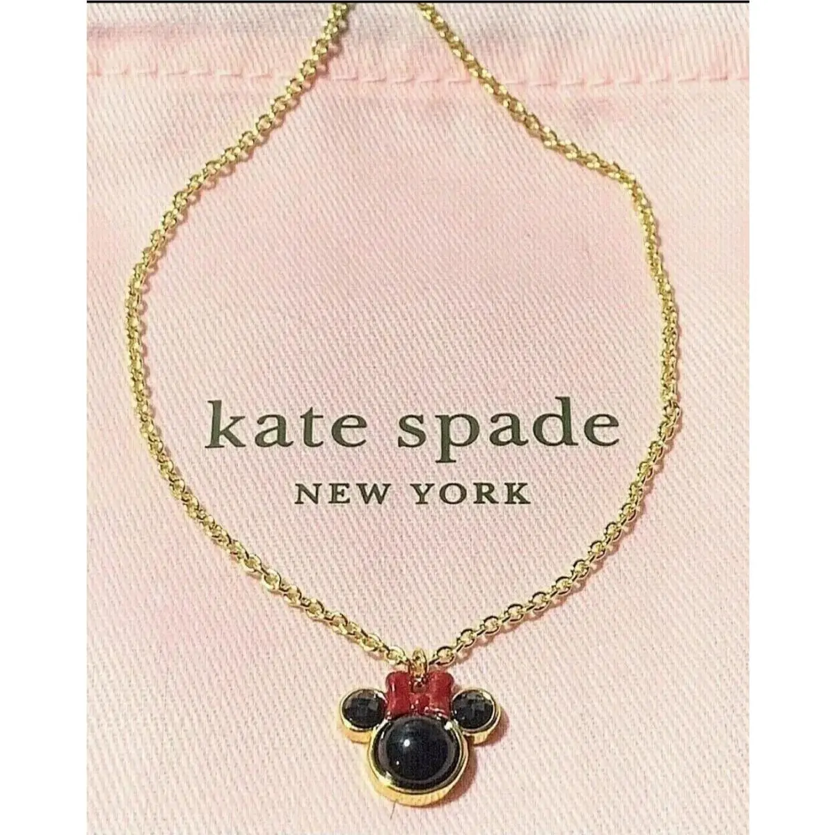 Kate Spade Disney Minnie Mouse Mini Pendant Necklace Jewelry