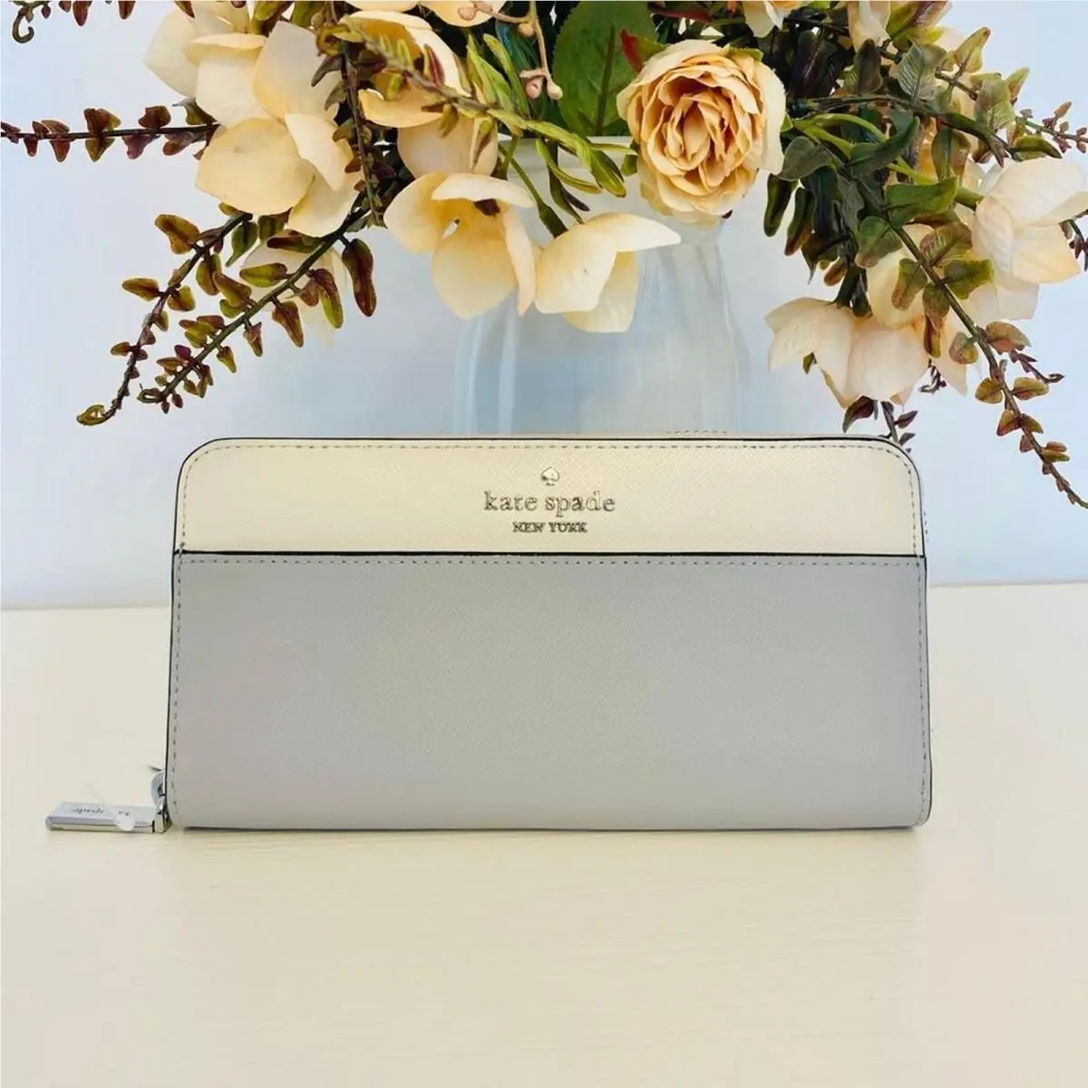 Kate Spade Madison Large Continental Wallet Grey