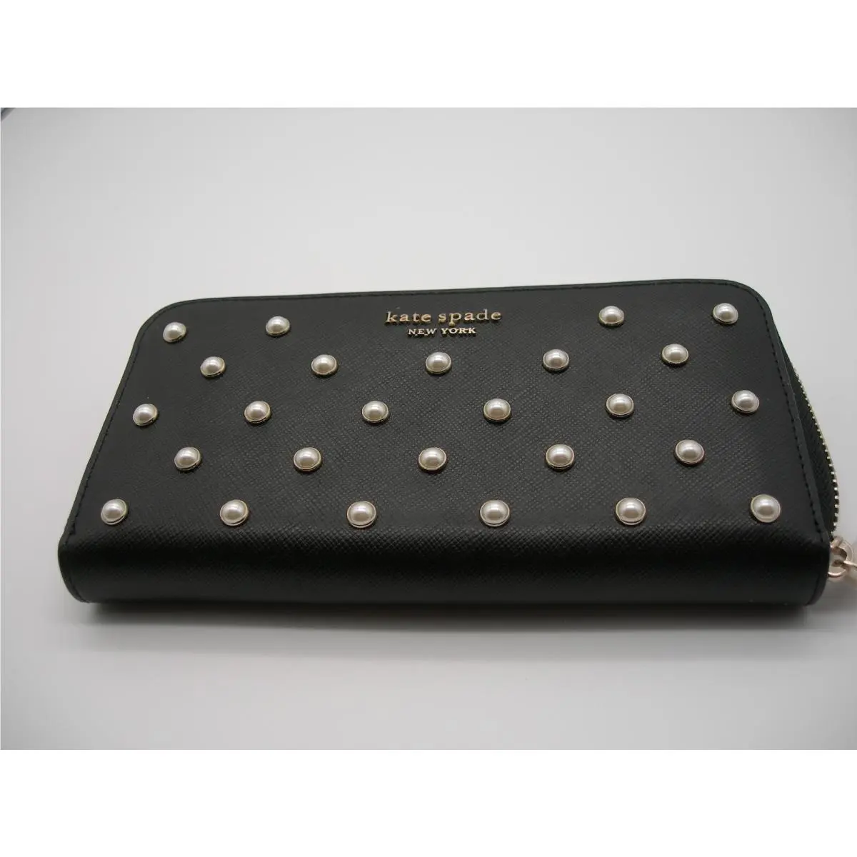 Kate Spade Purl Zip-around Continental Wallet Pearl Black