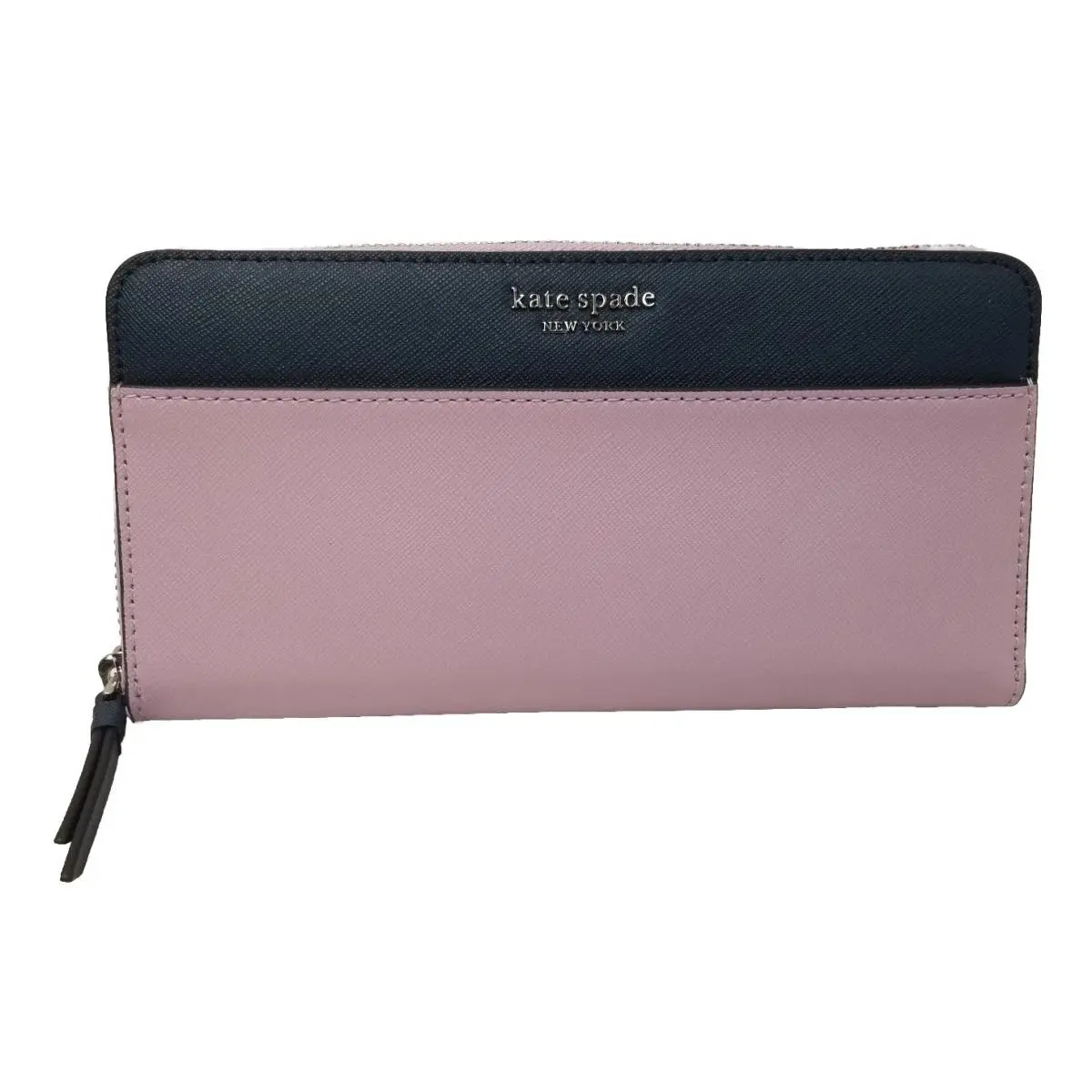 Kate Spade Classic 2019 Cameron Lg Slim Bifold Wallet Purple Navy Zip Around