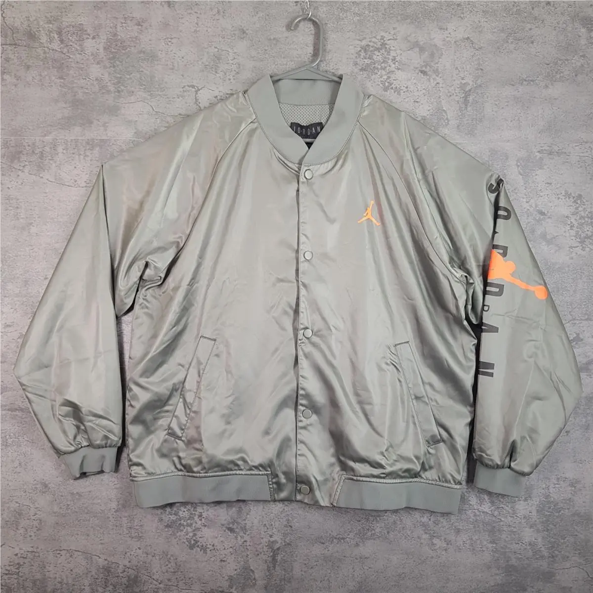 Nike Air Jordan Jumpman Stadium Button Up Jacket Mens XL Olive Sample AO0444-351