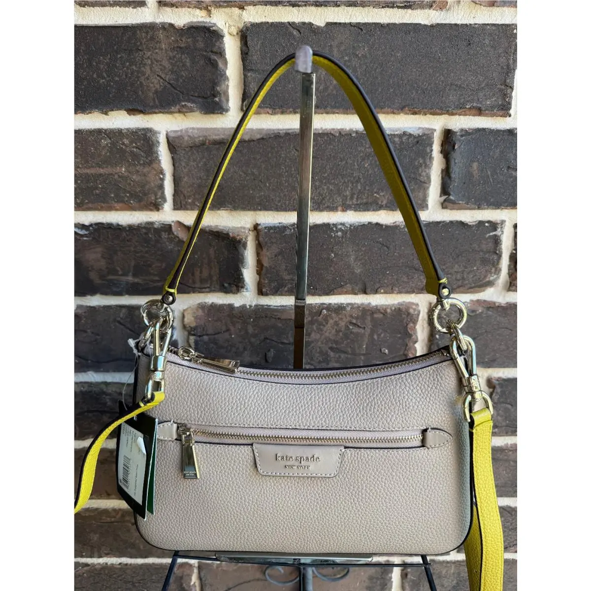Kate Spade Hudson Med Convert Crossbody Colorblock KF853 Timeless Taupe