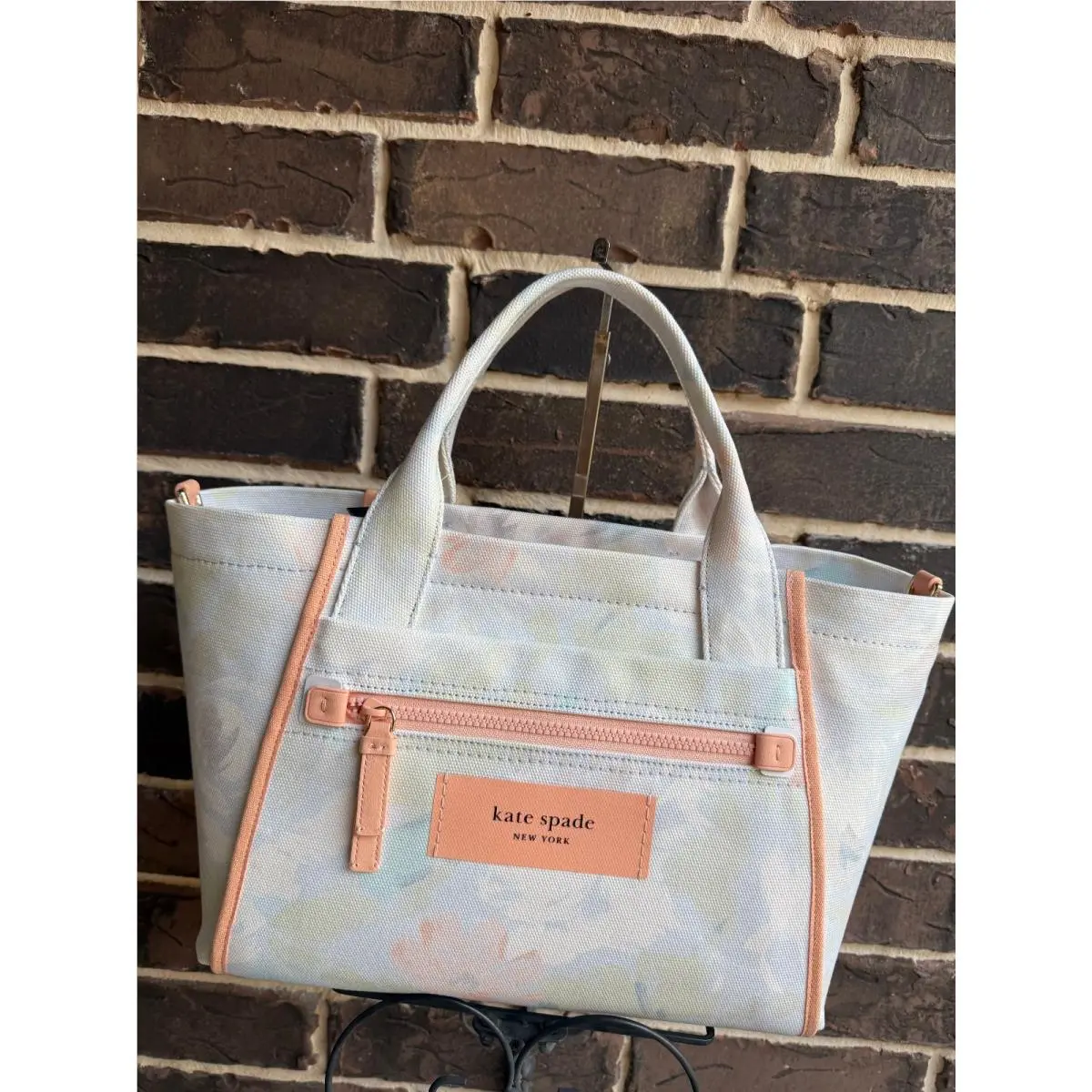 NY Dash Tote Large Hidden Garden Printed Fabric Pastel Multi by Kate Spade