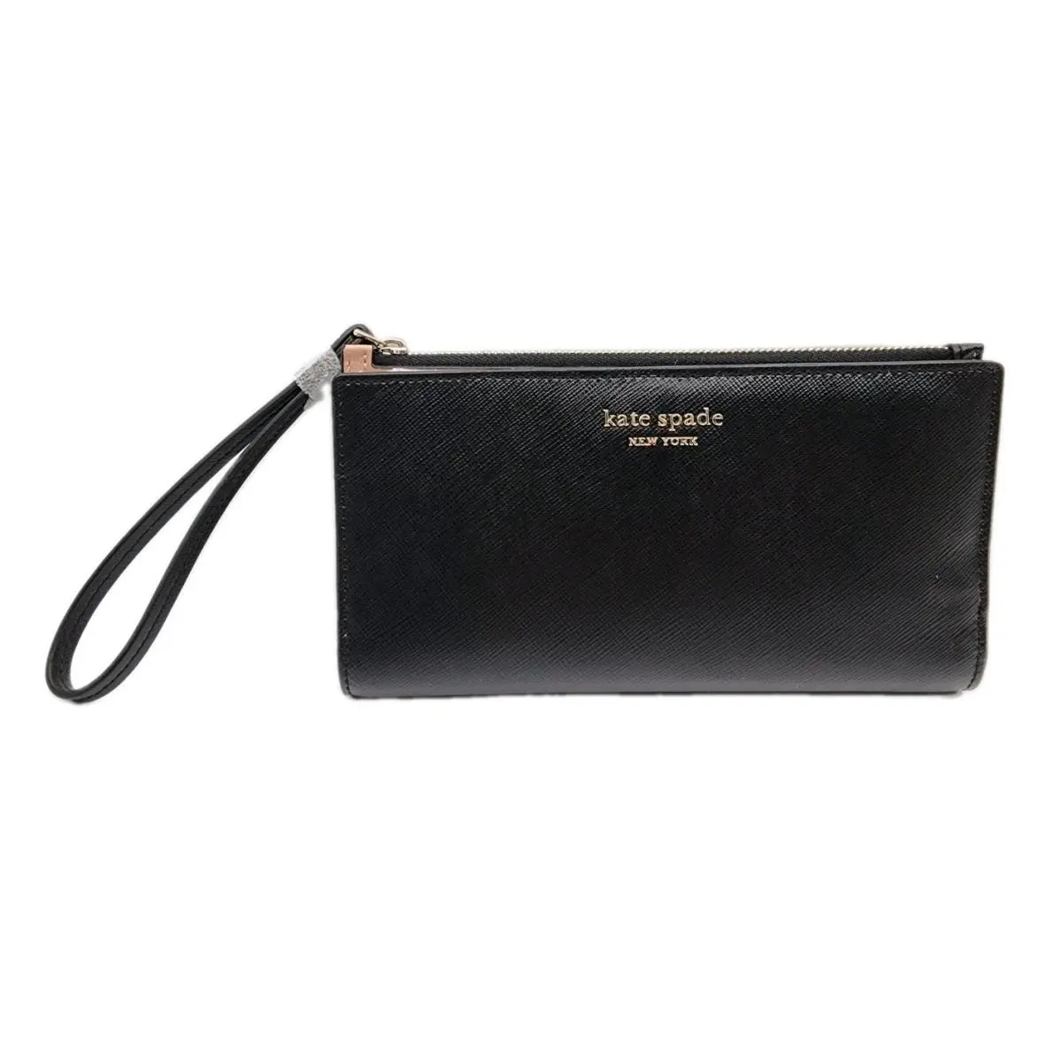 Kate Spade Spencer Saffiano Black Leather Small Slim Bifold Wallet