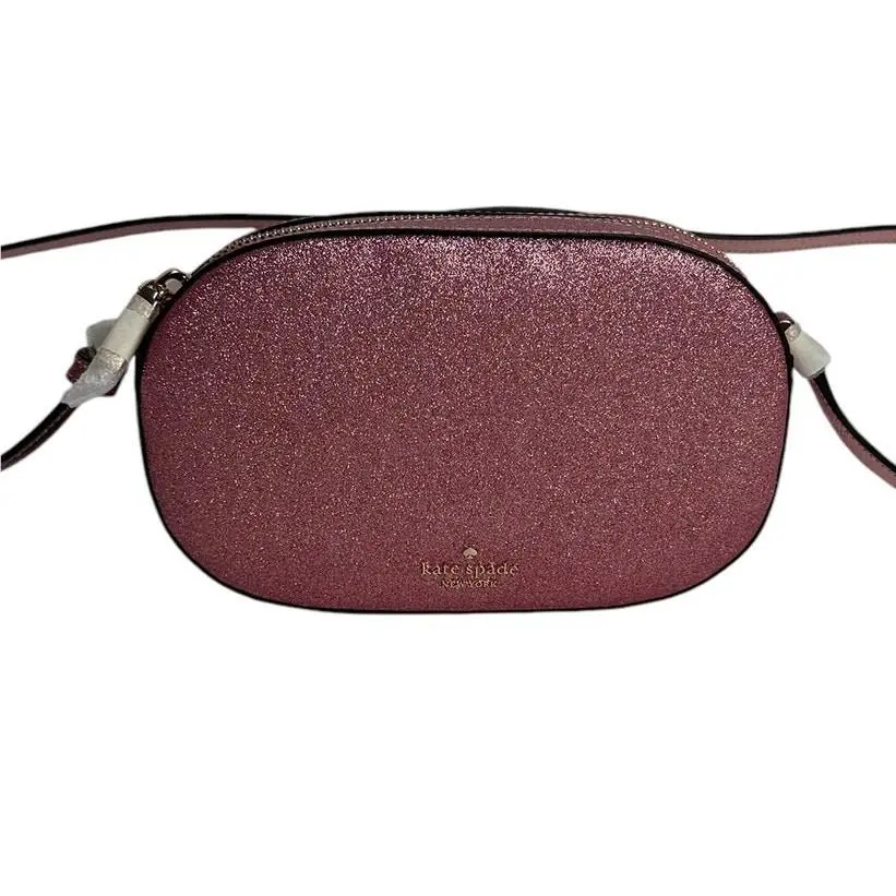 Kate Spade Glimmer Oval Small Camera Bag Mitten Pink Glitter