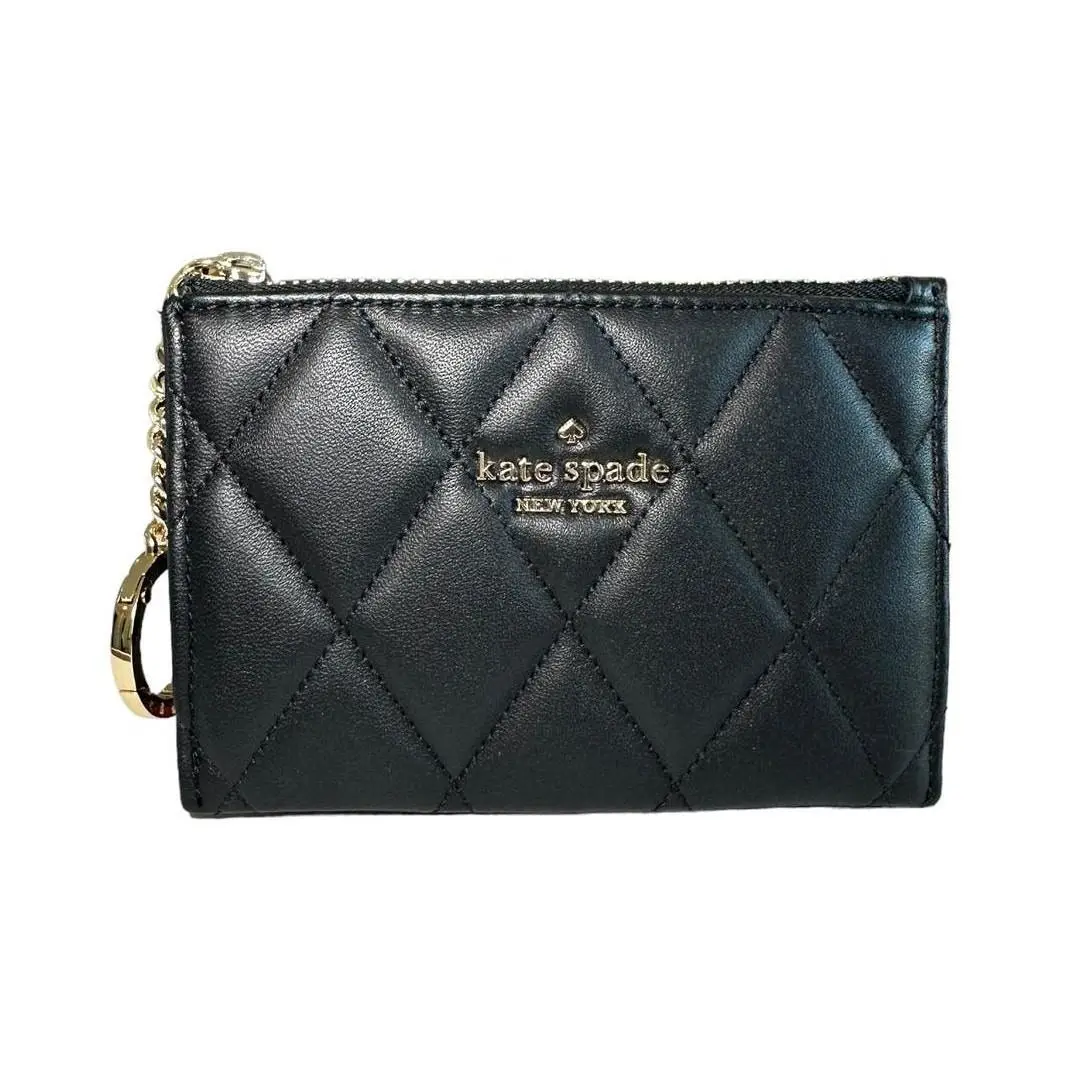 Kate Spade Carey Small Card Holder with Keyring Black