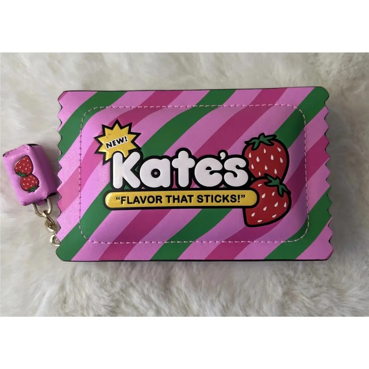 Kate Spade Bubble Gum 3D Small Card Holder Pink Multi Novelty Collector Item